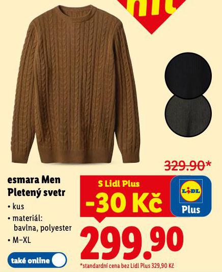 ESMARA MEN PLETEN SVETR