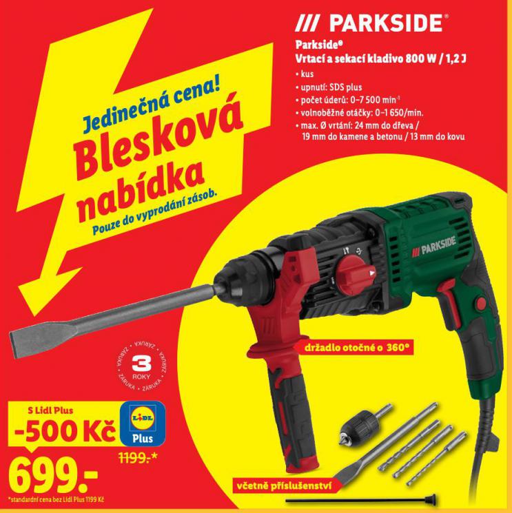 PARKSIDE VRTAC A SEKAC KLADIVO 800W