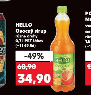 HELLO OVOCN SIRUP