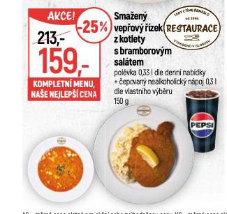 SMAEN VEPOV ZEK Z KOTLETY S BRAMBOROVM SALTEM