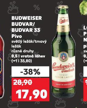 PIVO BUDWEISER BUDVAR
