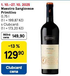 MAESTRO SANGIOVESE PRIMITIVO