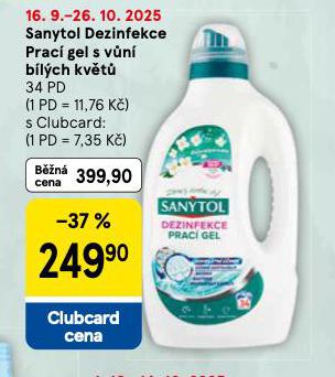 SANYTOL DEZINFEKCE PRAC GEL S VN BILCH KVT