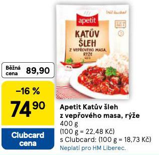 APETIT KATV LEH Z VEPOVHO MASA, RݎE