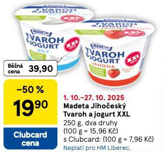 MADETA JIHOESK TVAROH A JOGURT XXL