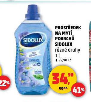 SIDOLUX PROSTEDEK NA MYT POVRCH