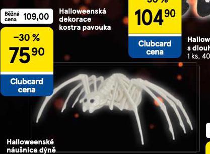 HALLOWEENSK DEKORACE KOSTRA PAVOUKA
