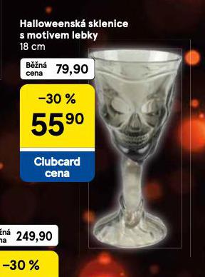 HALLOWEENSK SKLENICE S MOTIVEM LEBKY