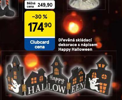 DEVN SKLADAC DEKORACE S NPISEM HAPPY WALLOWEEN