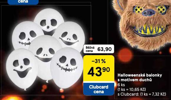HALLOWEENSK BALONKY S MOTIVEM DUCH