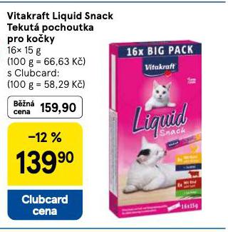 VITAKRAFT LIQUID SNACK TEKUT POCHOUTKA PRO KOKY