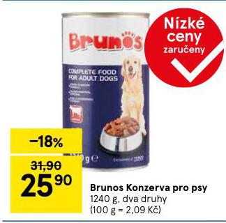 BRUNOS KONZERVA PRO PSY