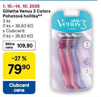 GILLETTE VENUS 3 COLORS POHOTOV HOLTKA