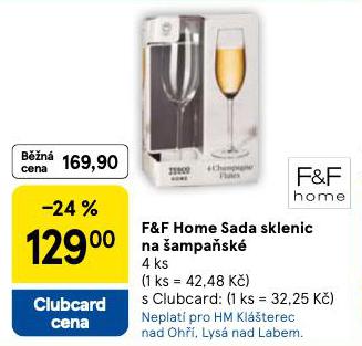F&F HOME SADA SKLENIC NA AMPASK