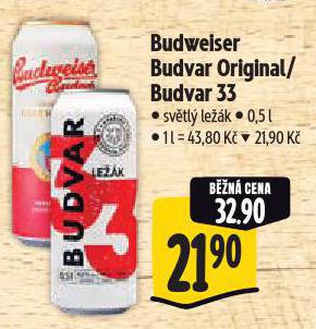 BUDWEISER BUDVAR ORIGINL