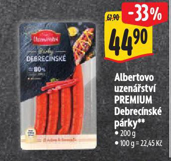 ALBERTOVO UZENSTV PREMIUM DEBRECNSK PRKY