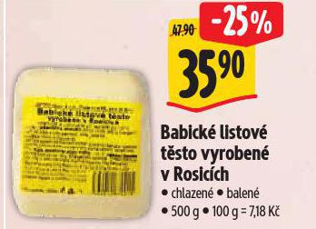BABICK LISTOV TSTO VYROBEN V ROSICCH