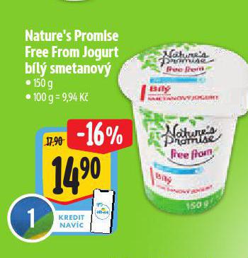 NATURES PROMISE FREE FORM JOGURT BL SMETANOV