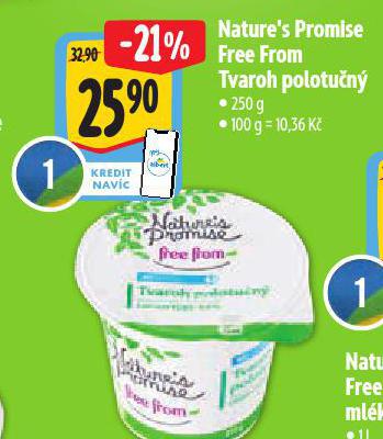 NATURES PROMISE FREE FORM TVAROH POLOTUN