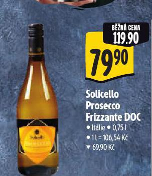SOLICELLO PROSECCO FRIZZANTE DOC