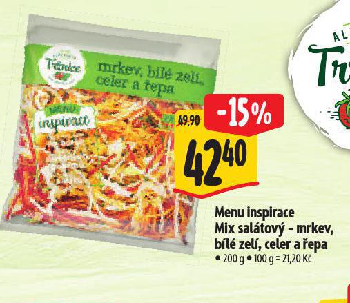 MENU INSPIRACE MIX SALTOV - MRKEV, BL ZEL, CELER, EPA