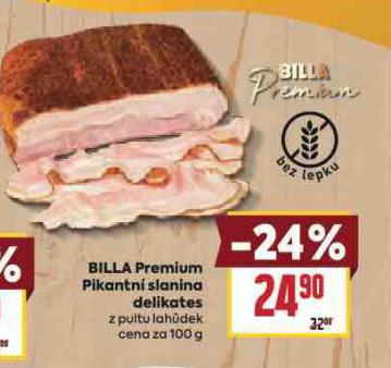BILLA PREMIUM PIKANTN SLANINA DELIKTES