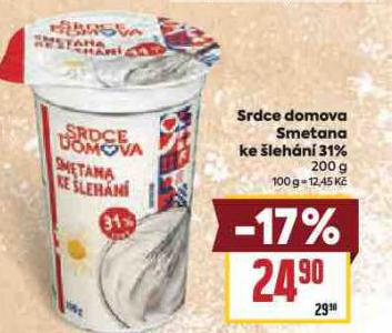 SRDCE DOMOVA SMETANA KE LEHN 31%