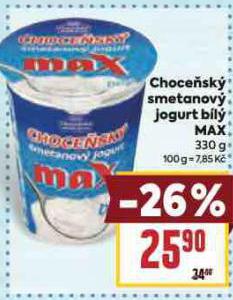 CHOCESK SMETANOV JOGURT BIL MAX