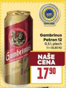 GAMBRINUS PATRON 12