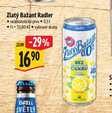 PIVO ZLAT BAANT RADLER
