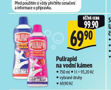 PULIRAPID NA VODN KMEN