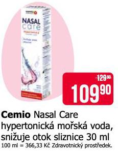 CEMIO NASAL CARE HYPERTONICK MOSK VODA