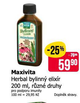 MAXIVITA HERBAL BYLINN ELIXR