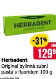 HERBADENT ORIGINAL BYLINN ZUBN PASTA S FLUORIDEM