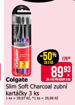COLGATE SLIM SOFT CHARCOAL ZUBN KARTKY