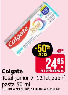 COLGATE TOTAL JUNIOR 7-12 LET ZUBN PASTA