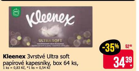 KLEENEX 3VRSTV ULTRA SOFT PAPROV KAPESNKY