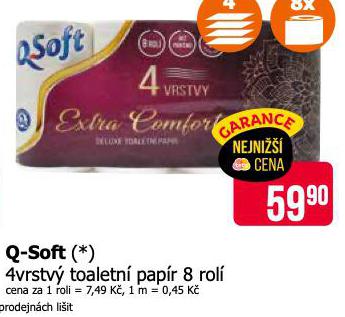 Q-SOFT 4VRSTV TOALETN PAPR