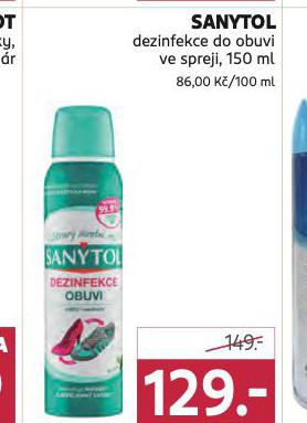 SANYTOL DEZINFEKCE DO OBUVI