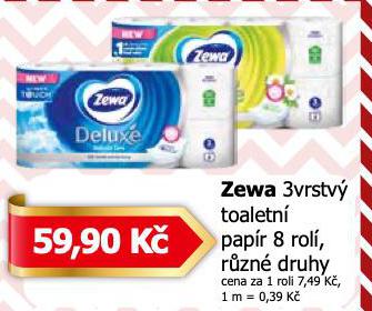 ZEWA 3VRSTV TOALETN PAPR