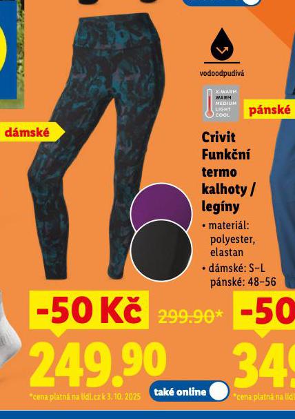 CRIVIT FUNKN TERMO KALHOTY