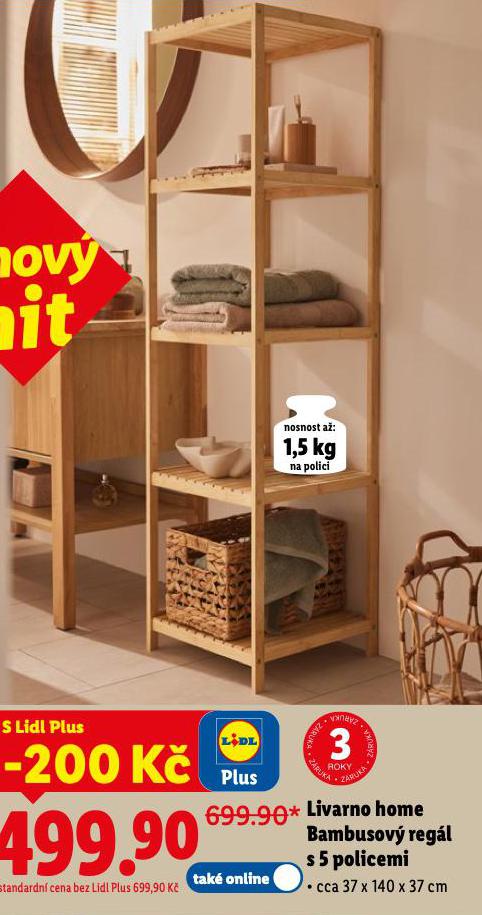 LIVARNO HOME BAMBUSOV REGL S 5 POLICEMI