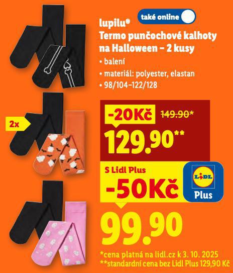 LUPILU TERMO PUNOCHOV KALHOTY NA HALLOWEEN