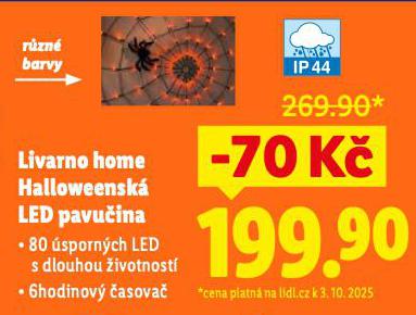 LIVARNO HOME HALLOWEENSK LED PAVUINA