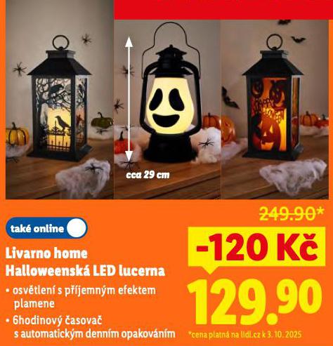 LIVARNO HOME HALLOWEENSK LED LUCERNA