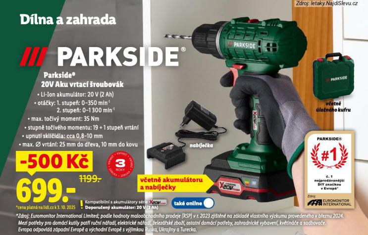 PARKSIDE 20V AKU VRTAC ROUBOVK