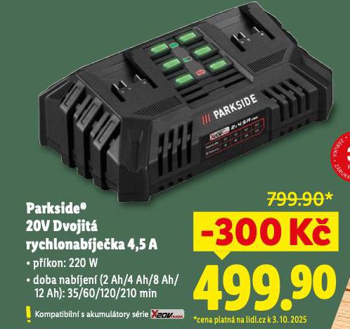 PARKSIDE 20V DVOJIT RYCHLONABJEKA