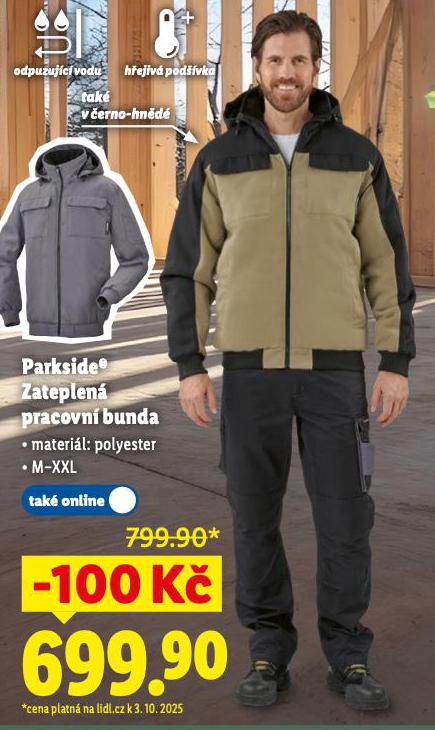 PARKSIDE ZATEPLEN PRACOVN BUNDA