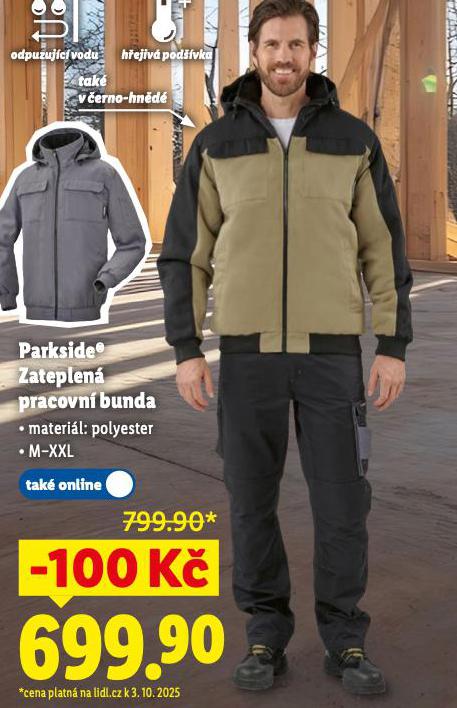 PARKSIDE ZATEPLENP PRACOVN BUNDA