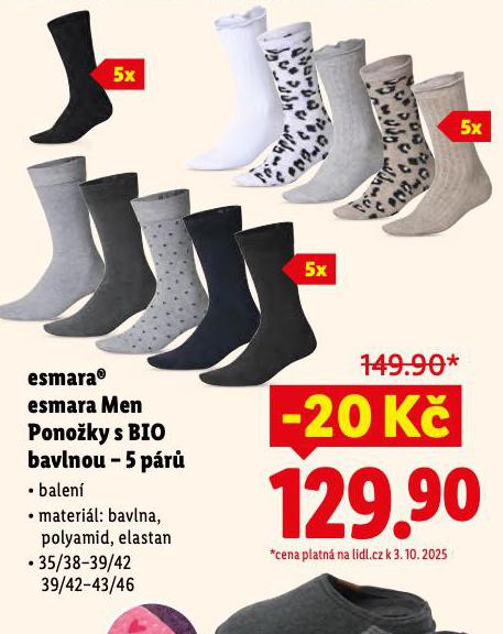 ESMARA ESMARA MEN PONOKY S BIO BAVLNOU 